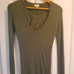 Olive Green Maternity BF sweater by Thyme